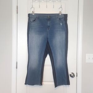 Lane Bryant Navy Side Stripe Jeans Size 22